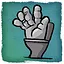 A fearful welcome icon