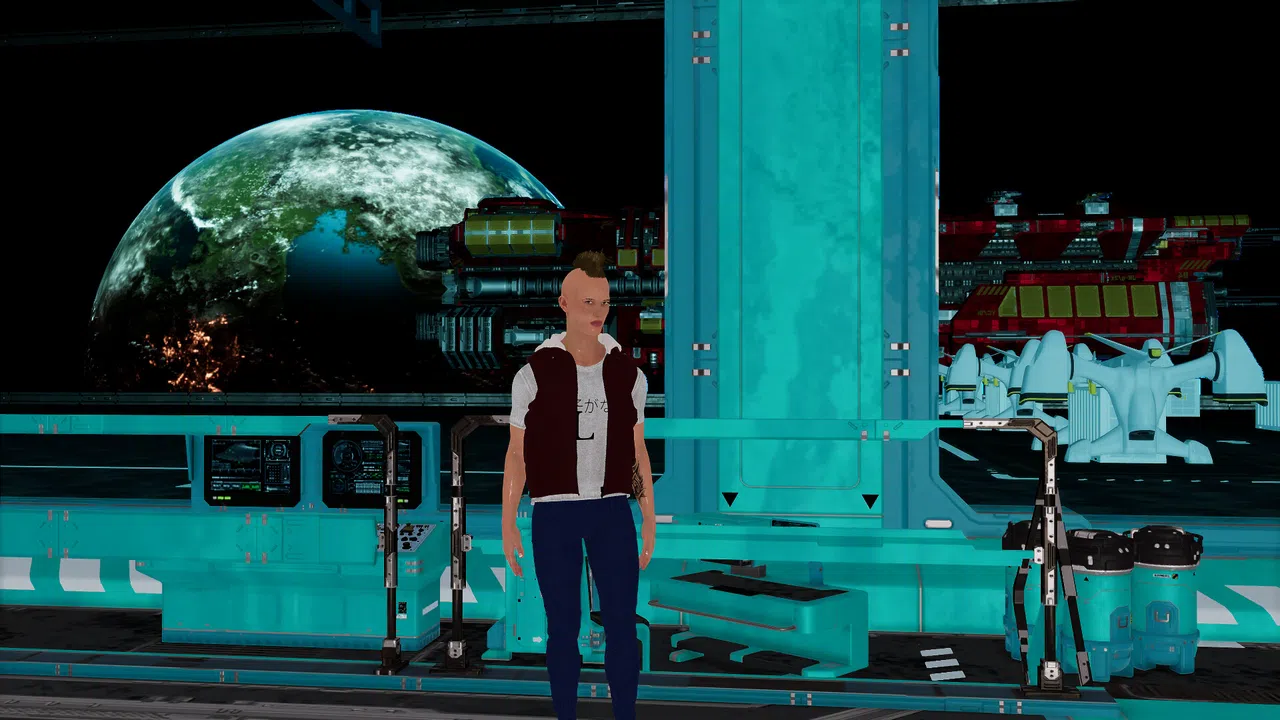 Cyberpunk men for Sci-fi builder Screenshot 0