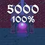 Reach a score of 5,000 with 100% accuracy icon