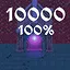 Reach a score of 10,000 with 100% accuracy icon