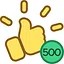 A large number of likes icon
