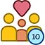 Small-scale loyal fans icon