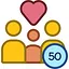 A large number of followers icon
