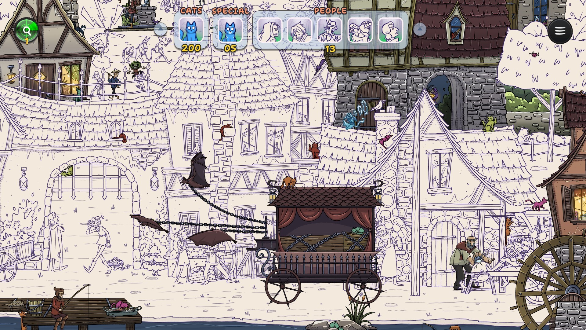 Hidden Cats in Spooky Village Screenshot 1