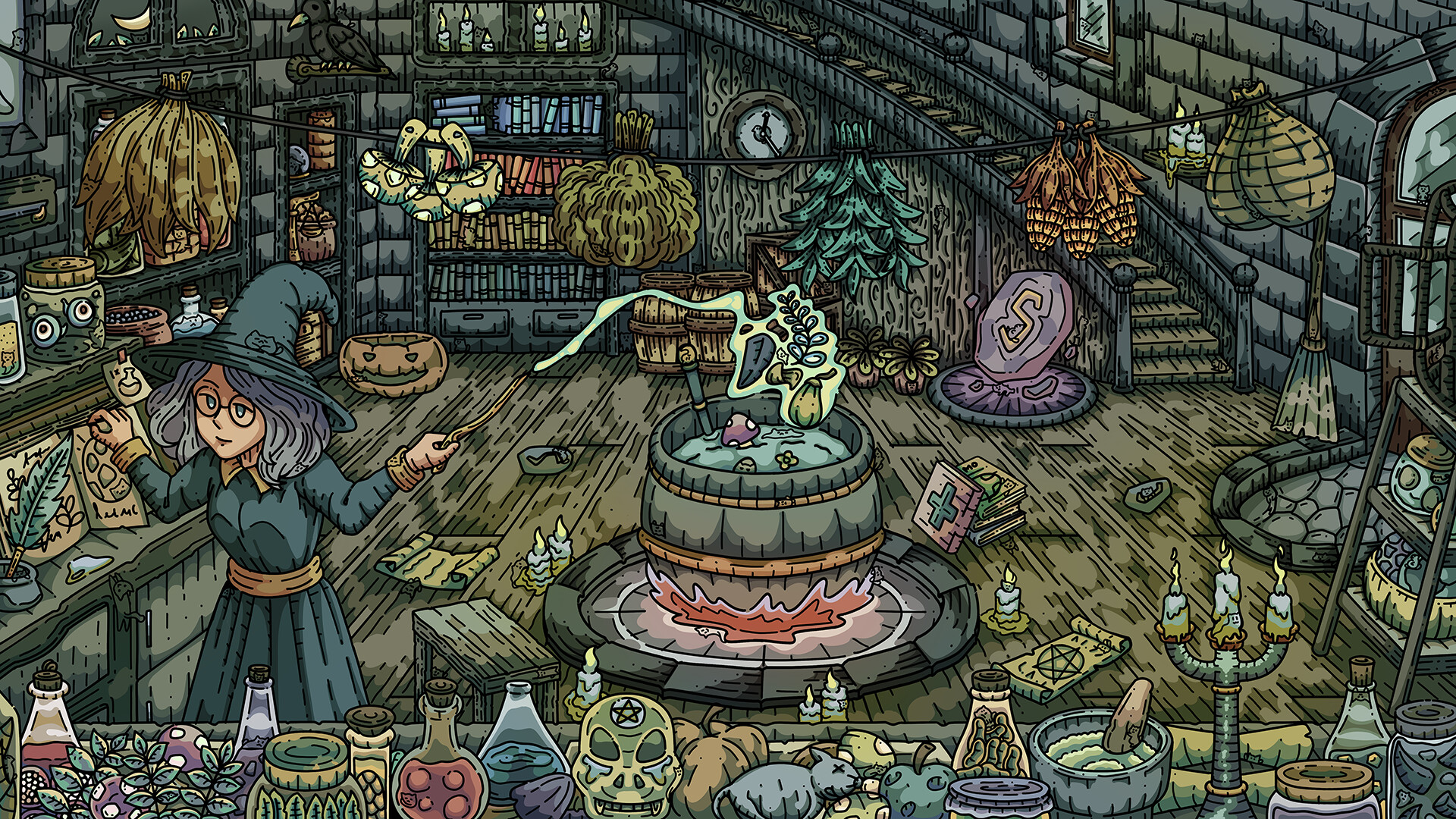 100 Witch Cats Screenshot 0