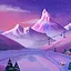 Snowy valley icon