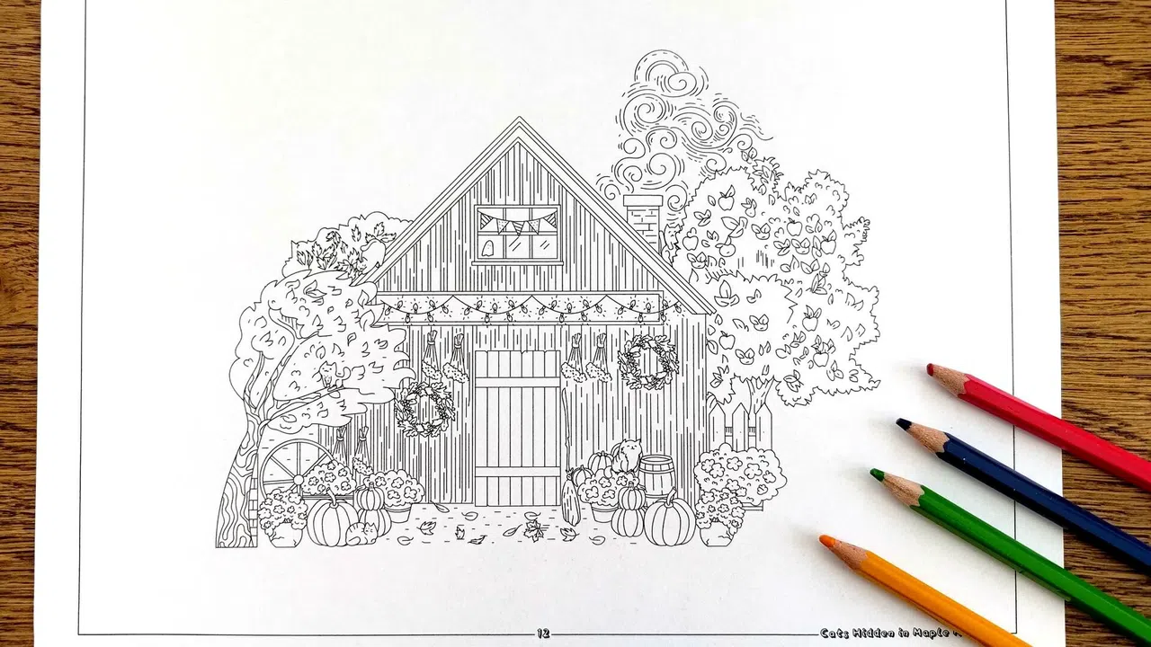 Travellin Cats in Maple Hollow - Coloring Book Screenshot 0