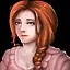 A worried daughter icon
