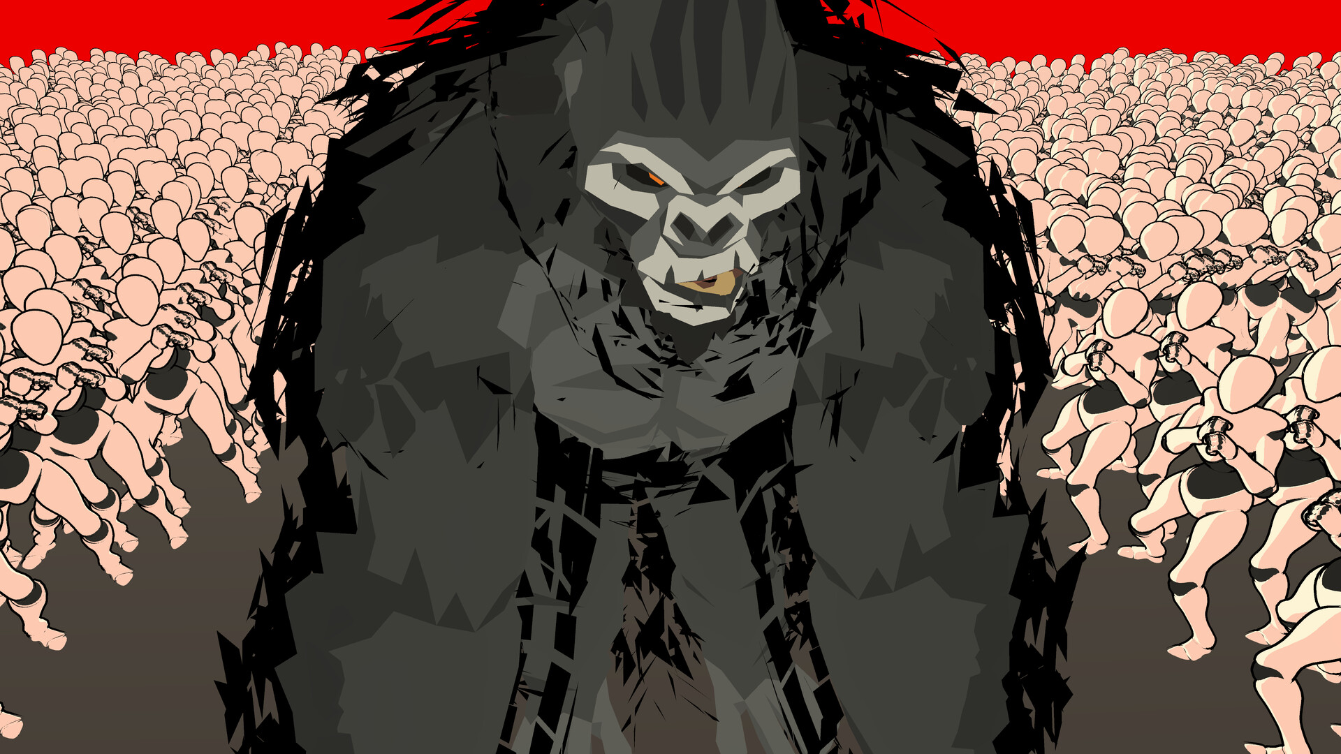 100 Humans Vs Gorilla Screenshot 0