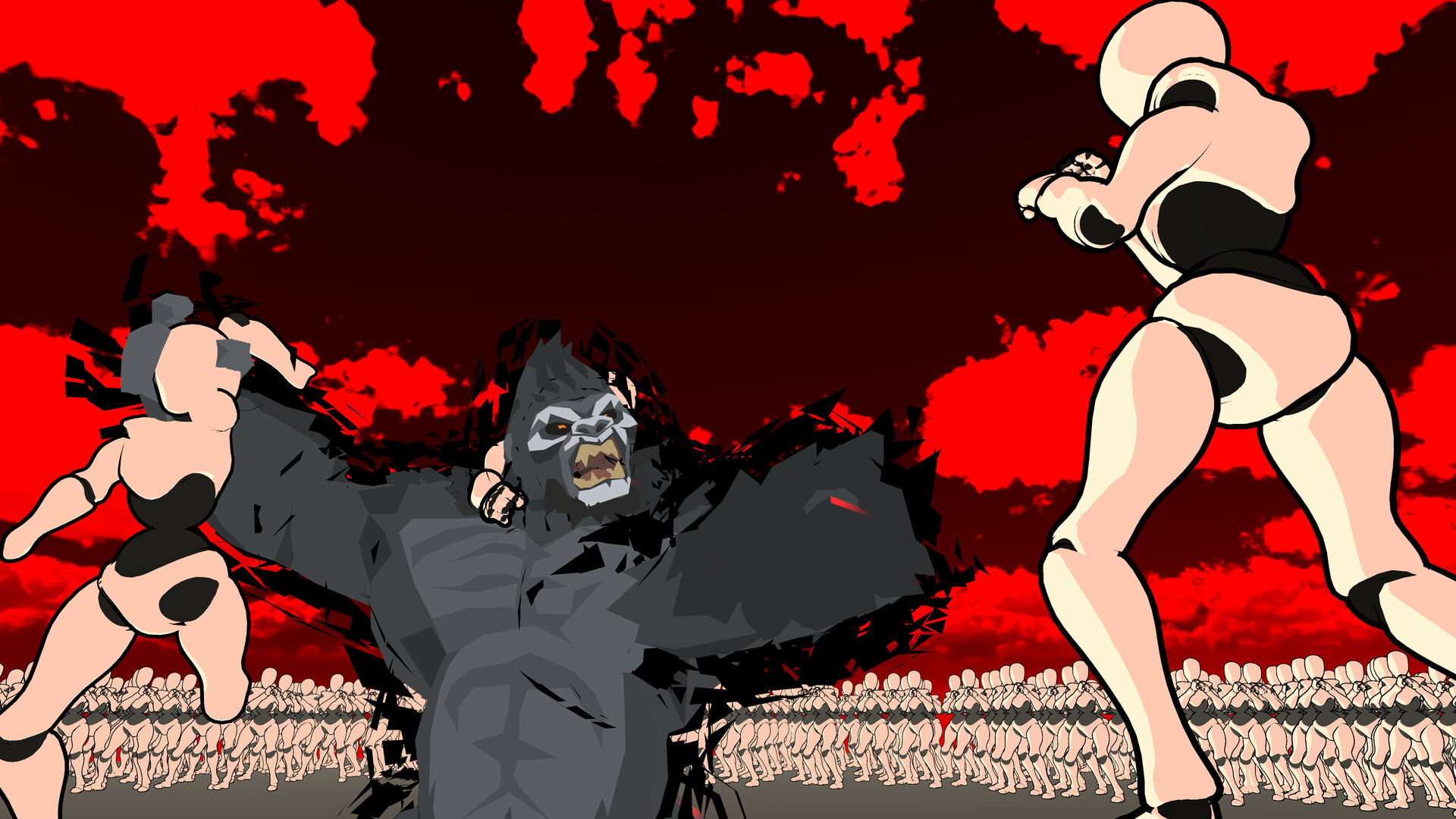 100 Humans Vs Gorilla Screenshot 3