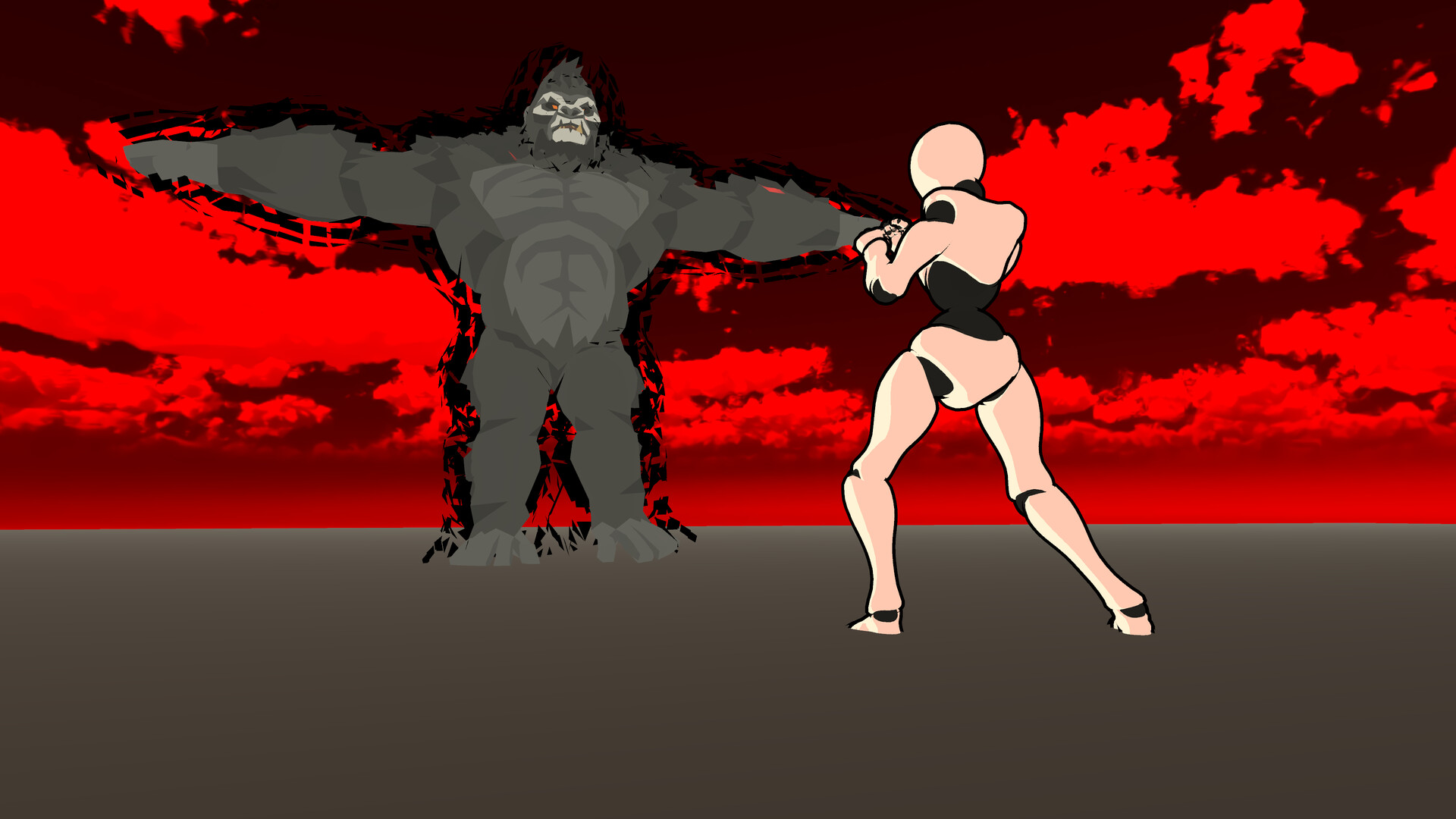 100 Humans Vs Gorilla Screenshot 1