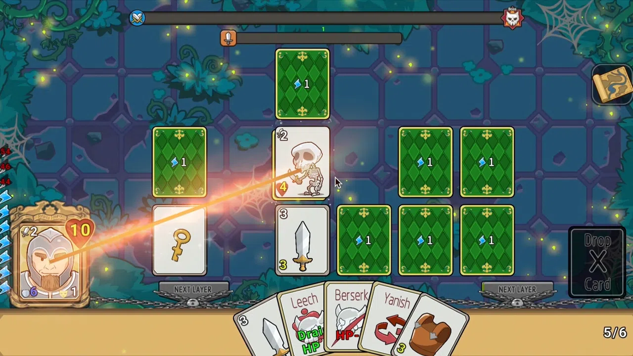 Brave Hero:Puzzle Dungeon Card Demo Screenshot 3