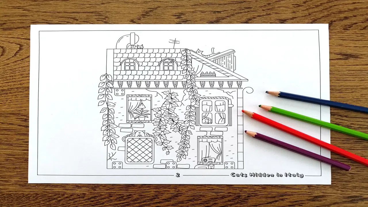 Travellin Cats in Italy - Coloring Book Screenshot 0