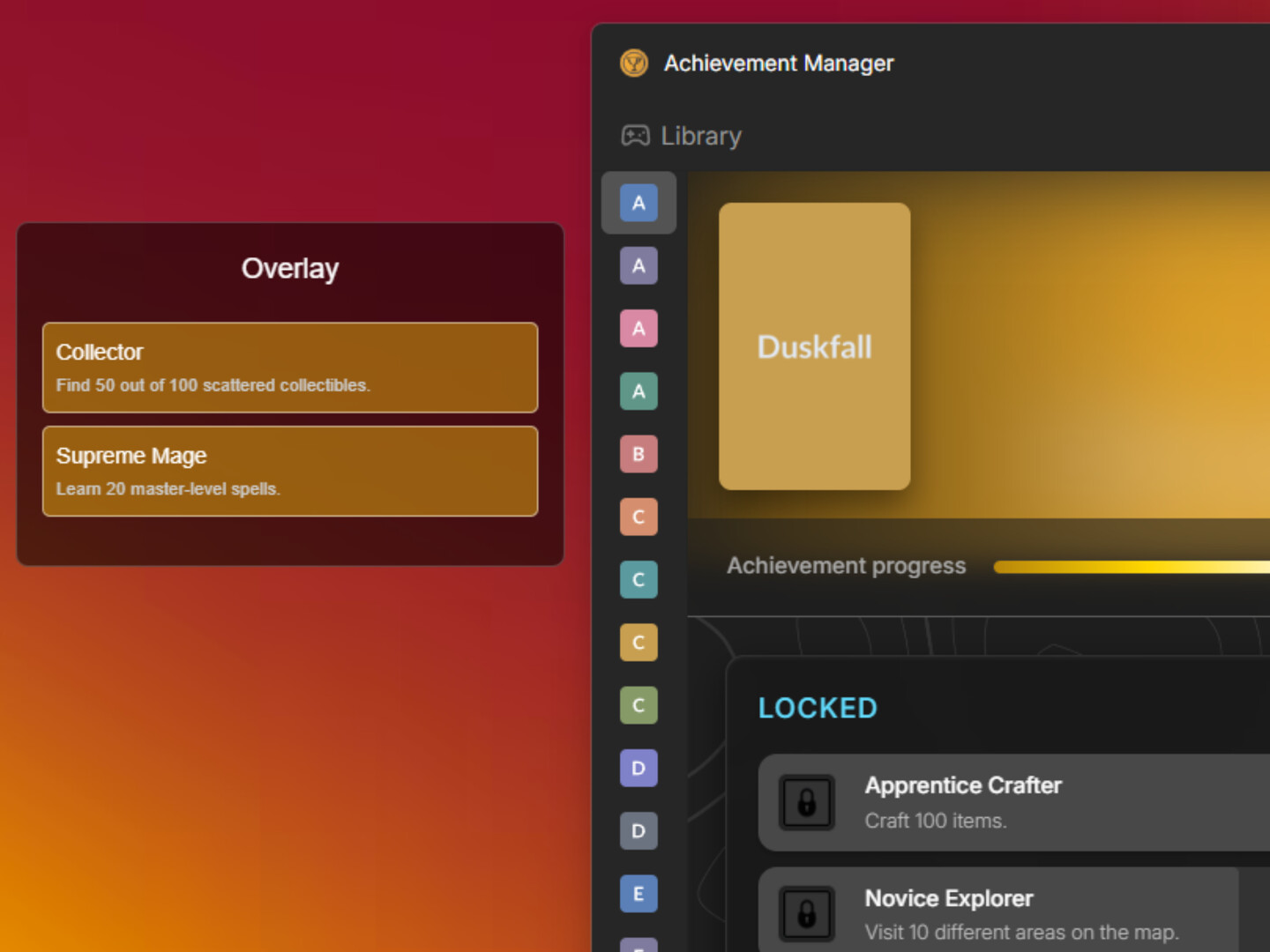 Achievement Manager Screenshot 3