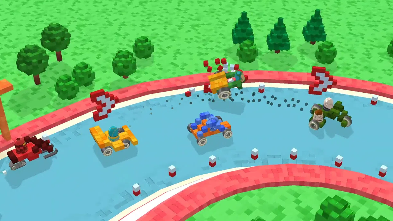Pixel Car Racing: Blocky Crash Screenshot 3