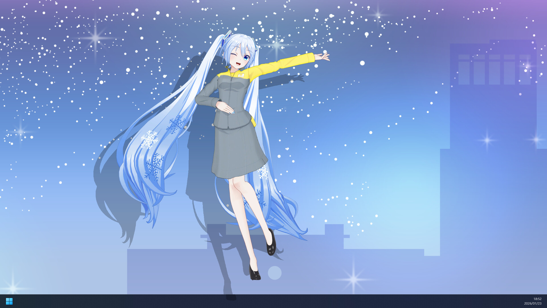 Desktop Mate SNOW MIKU JR Tower Ver. DLC Screenshot 1