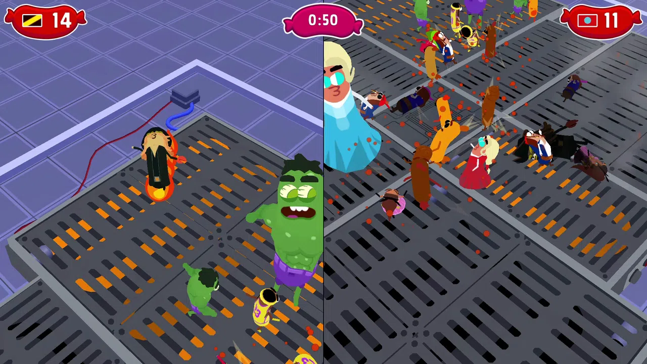 Sausage Wars: Burning Death Screenshot 4