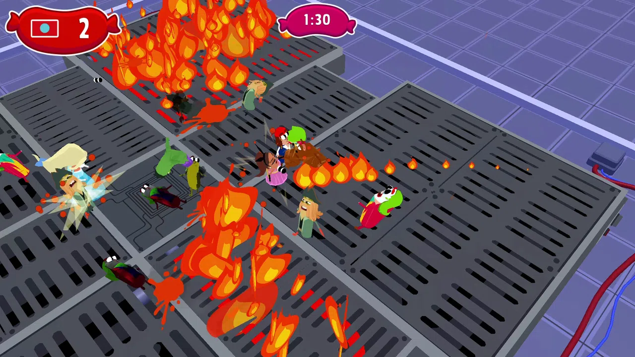 Sausage Wars: Burning Death Screenshot 3