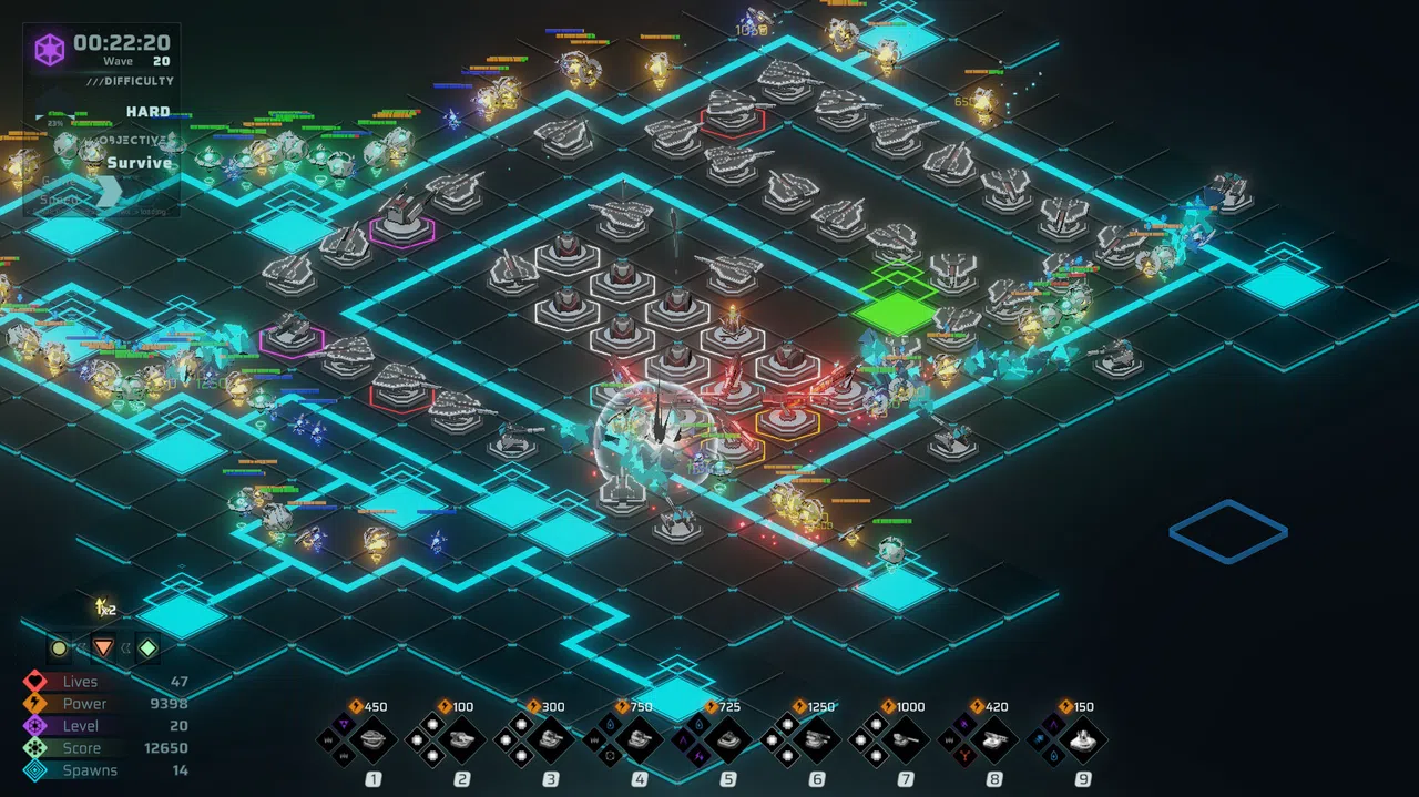 Neon Grid Defenders Screenshot 8