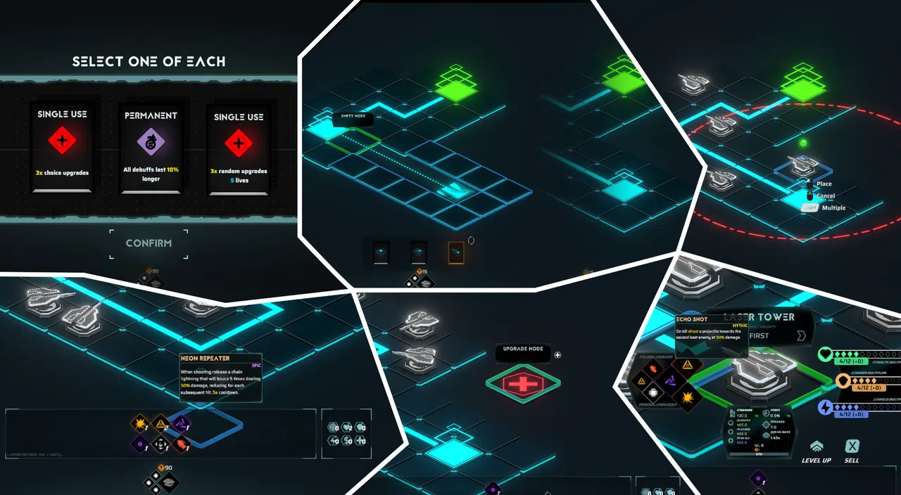 Neon Grid Defenders Screenshot 1