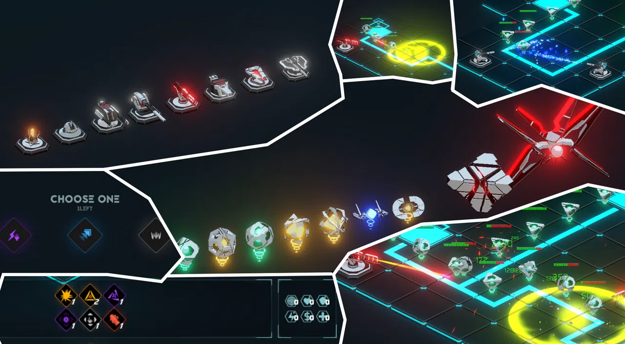 Neon Grid Defenders Screenshot 0