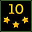 Level 10 3 Star icon