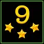 Level 9 3 Star icon