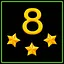 Level 8 3 Star icon
