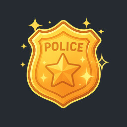 A cop on call icon