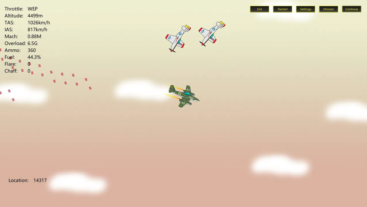2D Dogfight - Sunset and Sunrise Screenshot 1