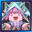 Starry night, bright purple icon