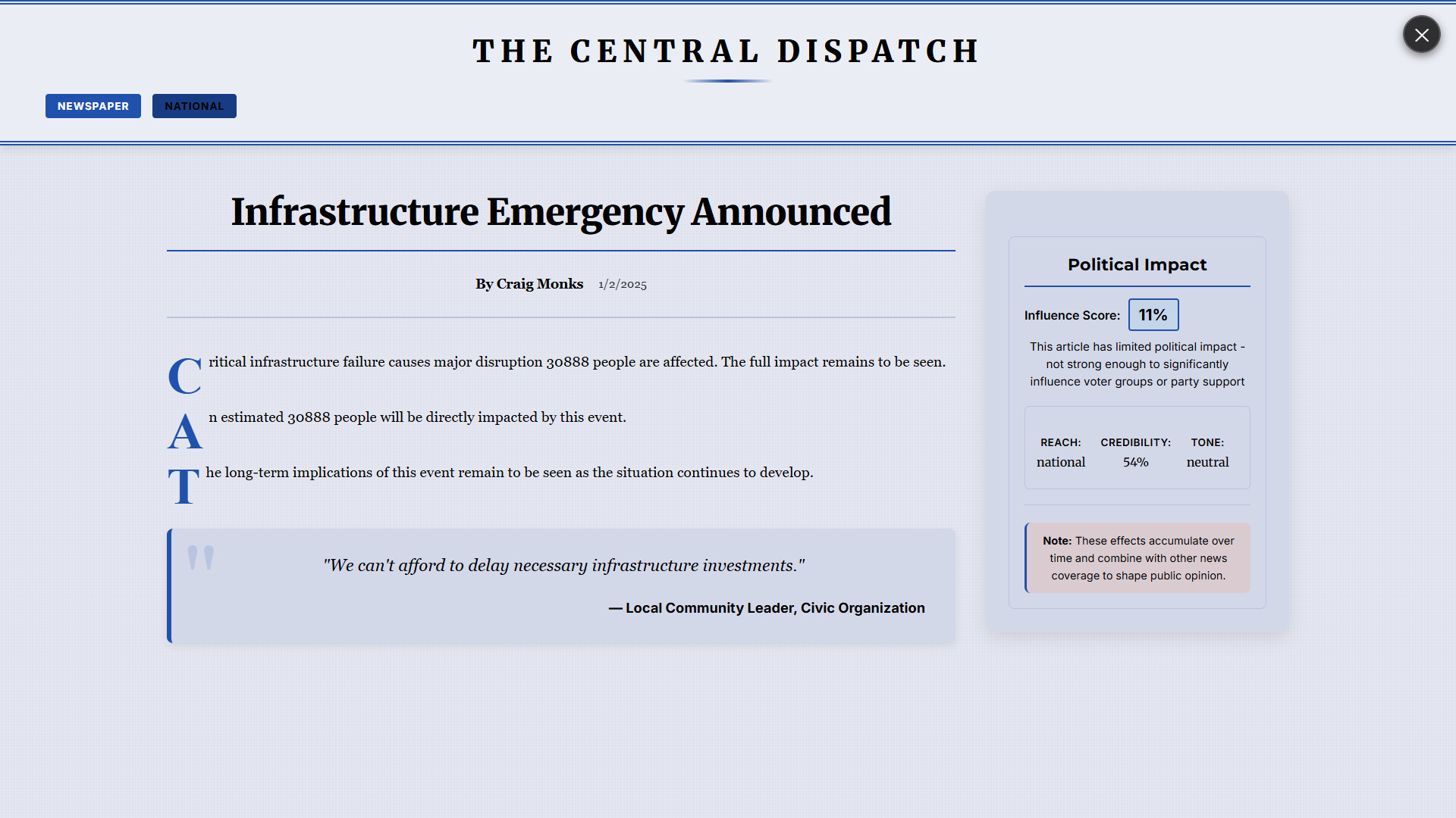 StateOS: The Political Sandbox Screenshot 8
