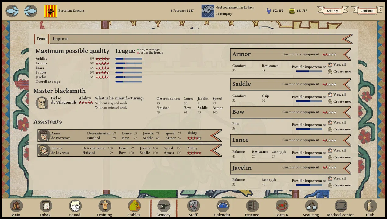 Jousting Manager Demo Screenshot 1