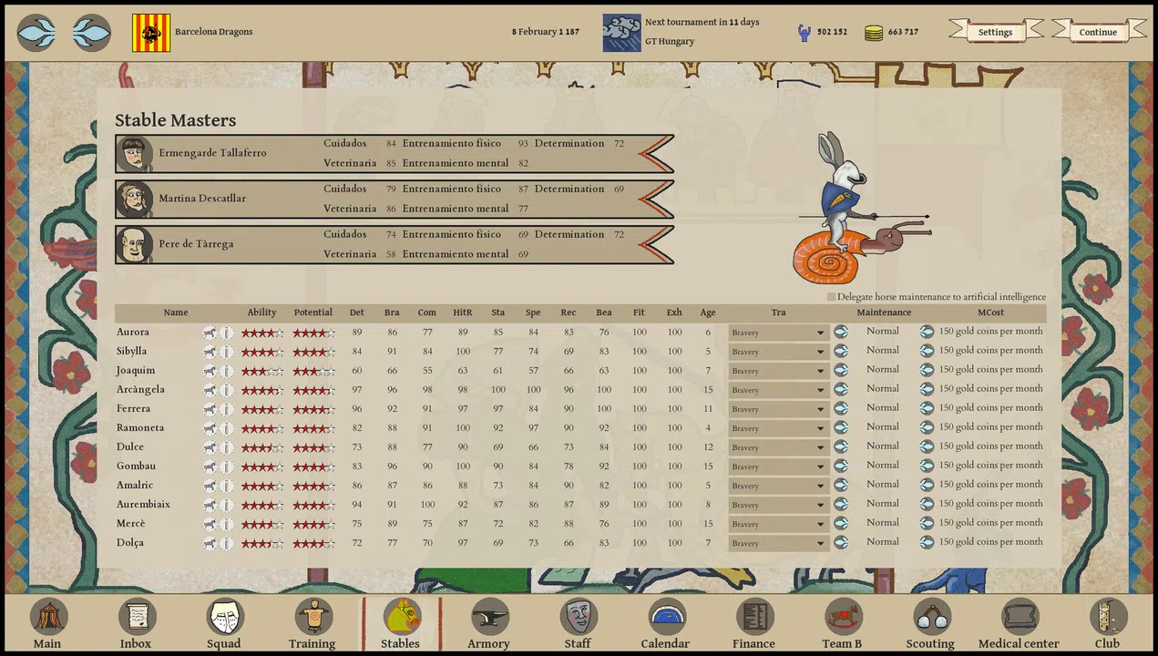 Jousting Manager Demo Screenshot 3