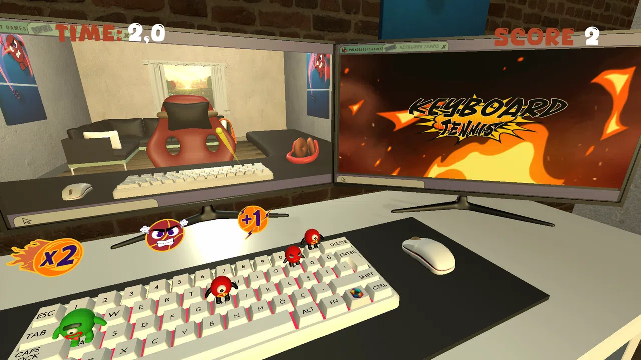 Keyboard Tennis Screenshot 1