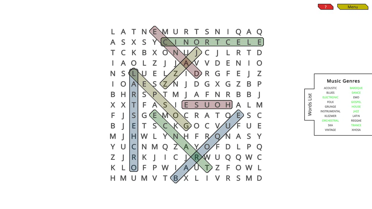 Woohoo! - Game "WordSearch" Screenshot 0