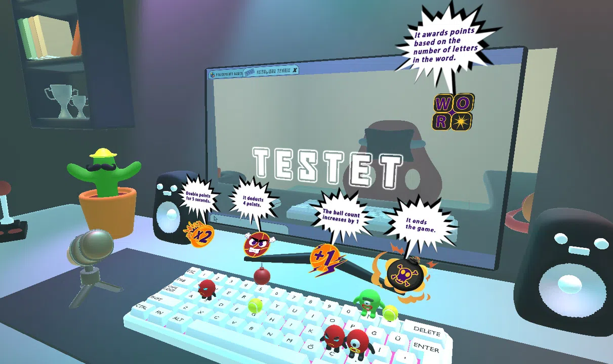 Keyboard Tennis Demo Screenshot 1
