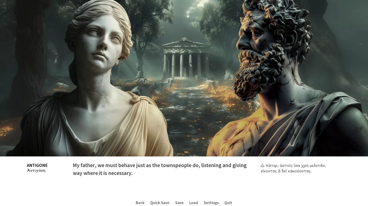 Oedipus/Antigone Screenshot 1
