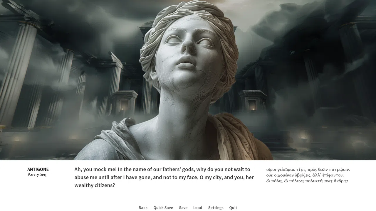 Oedipus/Antigone Screenshot 2