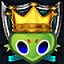 Crowned in golden crown icon