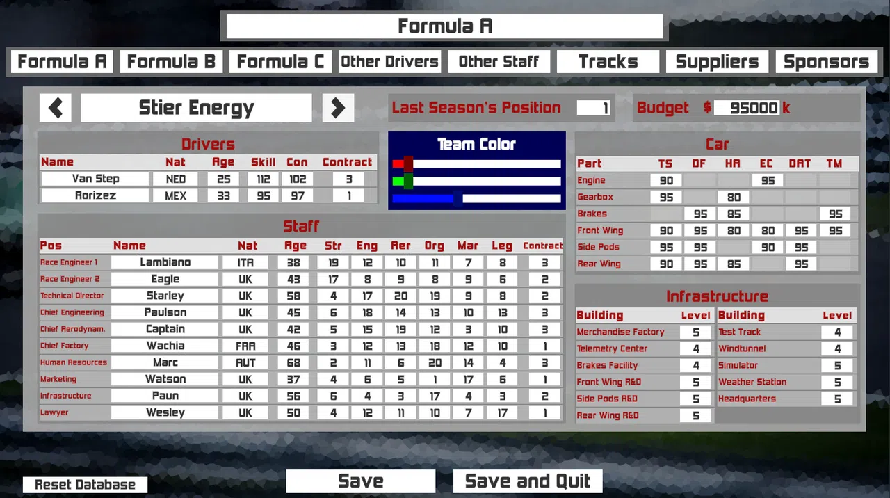 Formula Racing Manager Screenshot 3