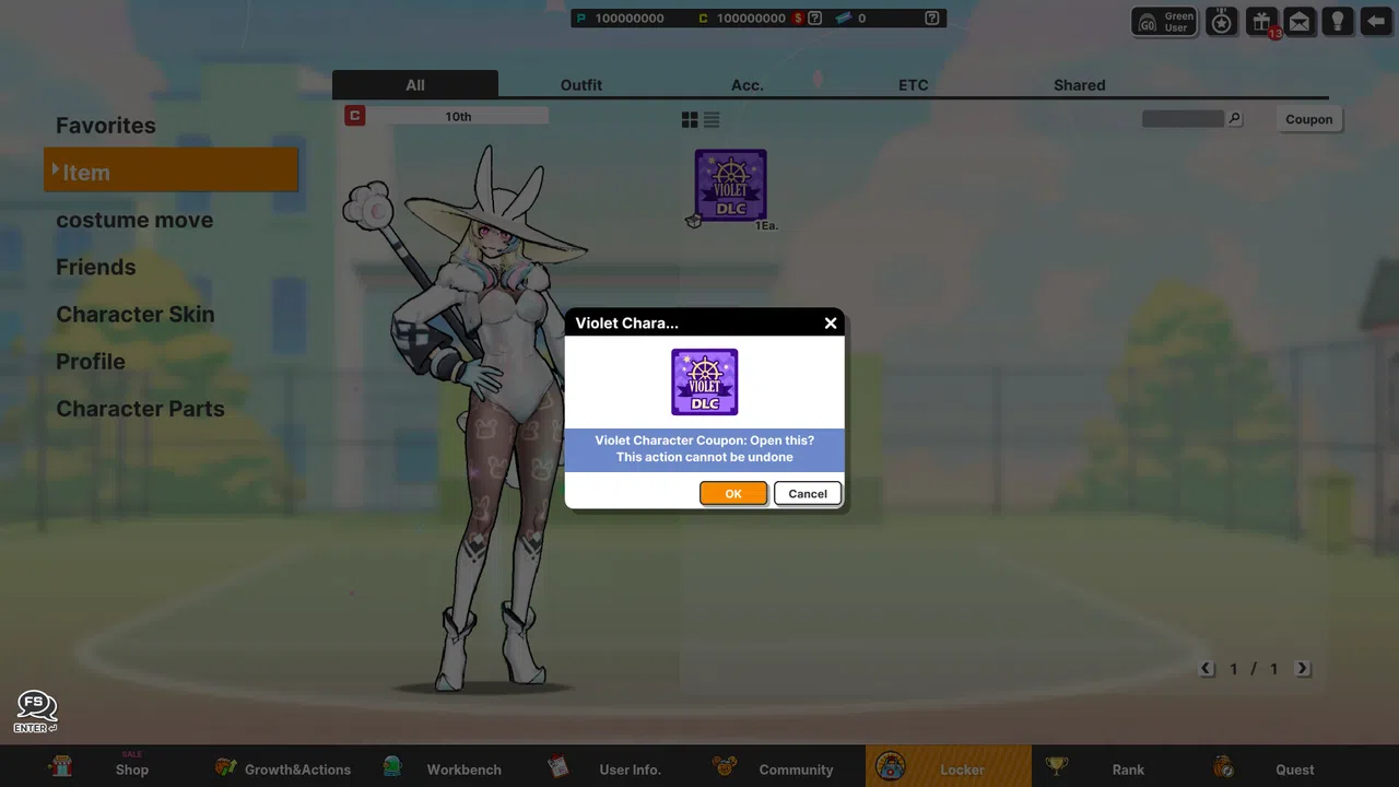 Freestyle2 - Violet Character Coupon Screenshot 1