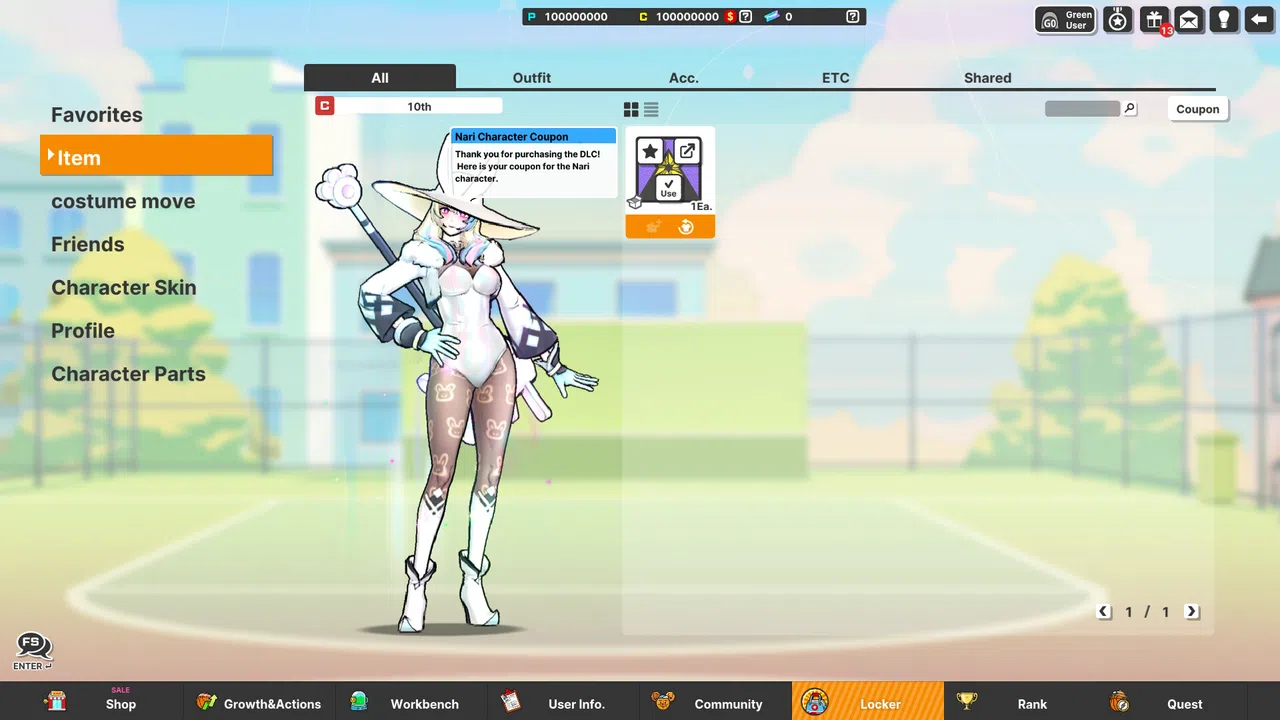 Freestyle2 - Nari Character Coupon Screenshot 0