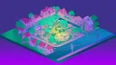 Stray Cats in Cozy Town: Night Lights Screenshot 2