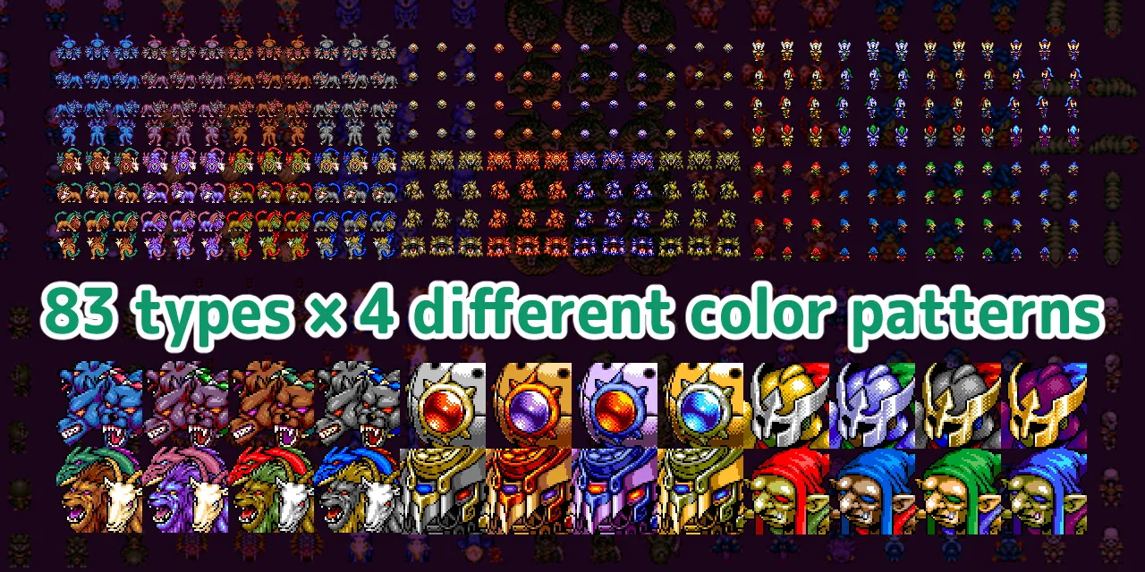 RPG Maker MV - MEGA FANTASY Walking Monsters and Faces Screenshot 1