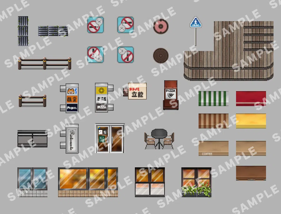 RPG Maker MZ - SERIALGAMES LivingGoodCity Tileset - Local Shops Set Screenshot 9