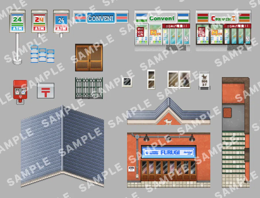 RPG Maker MZ - SERIALGAMES LivingGoodCity Tileset - Local Shops Set Screenshot 7