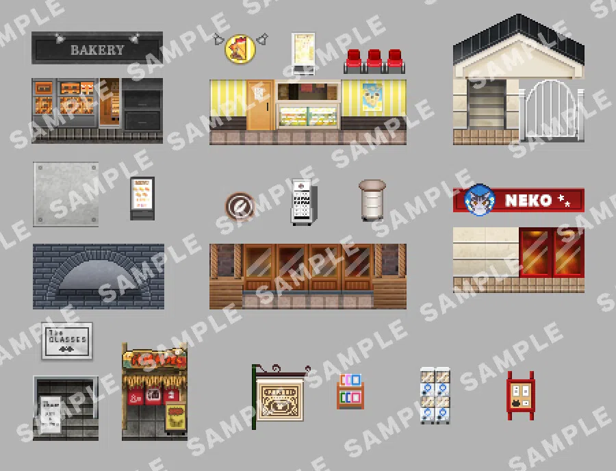 RPG Maker MV - SERIALGAMES LivingGoodCity Tileset - Local Shops Set Screenshot 6