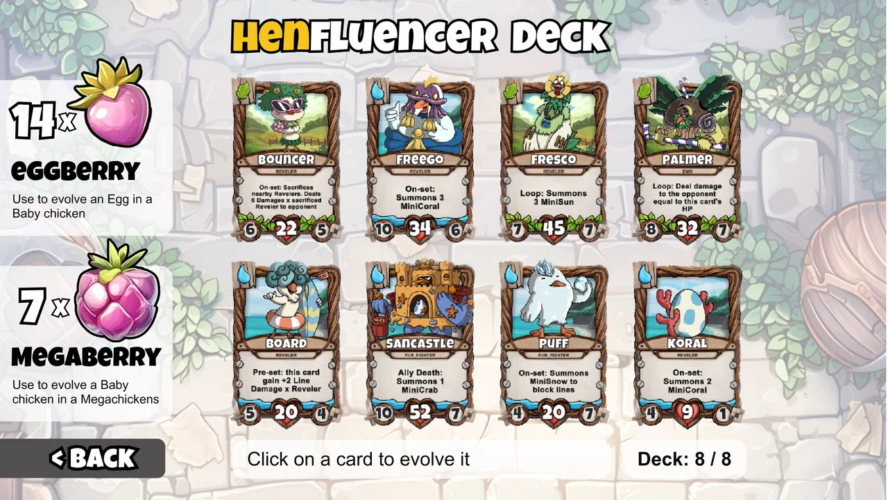 MegaChickens - Deckbuilder Roguelike Screenshot 1