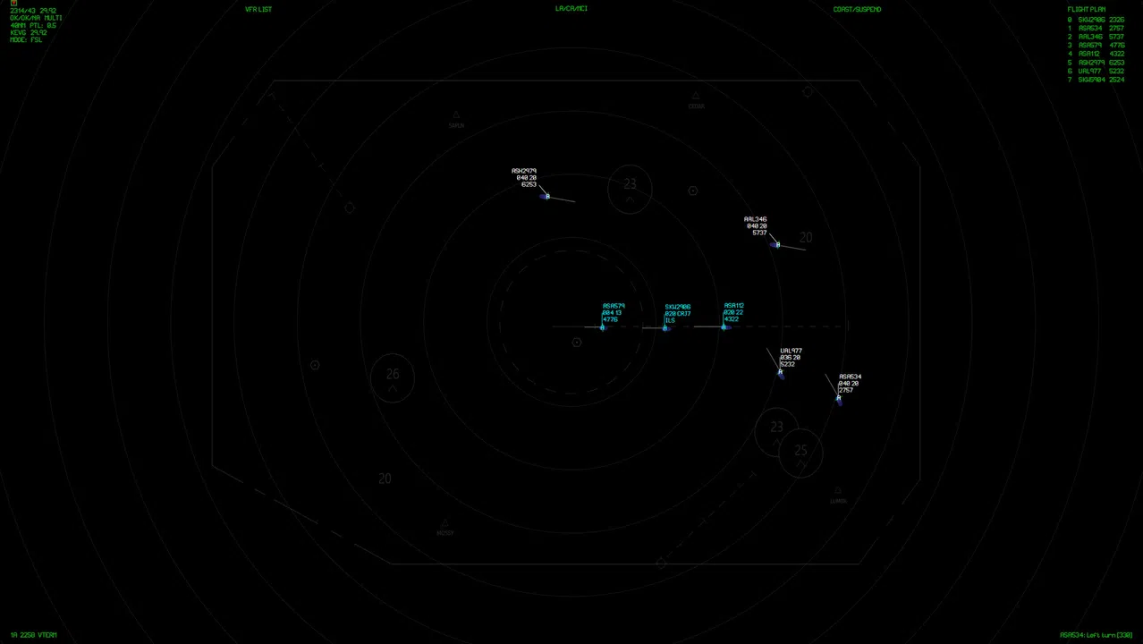 vTERM ATC Simulator Screenshot 1
